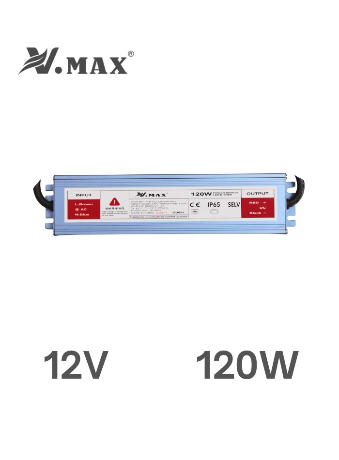 12V 120W waterproof LED driver IP65 with full aluminum housing and built-in protection
