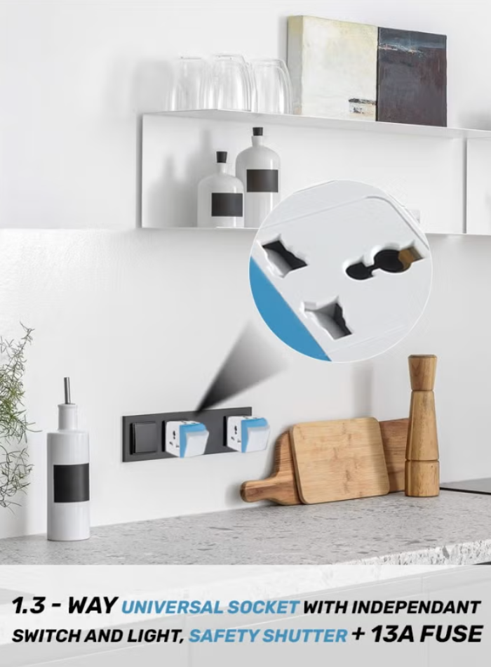 MODI 3 Way And 3 Switch Universal Power Adapter