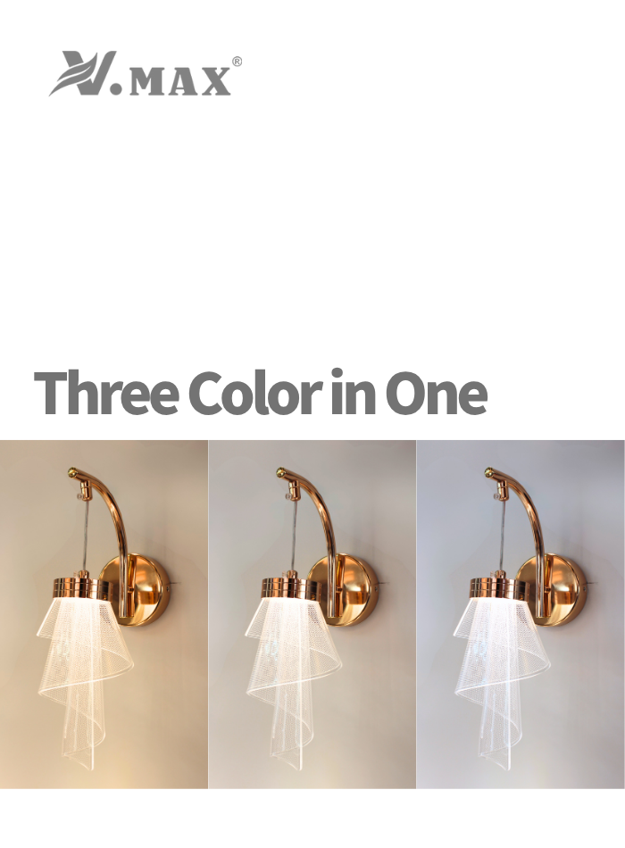 LED Wall Light with 3 color modes adjustable — warm white, neutral, and cool light, LED Lighting Kuwait