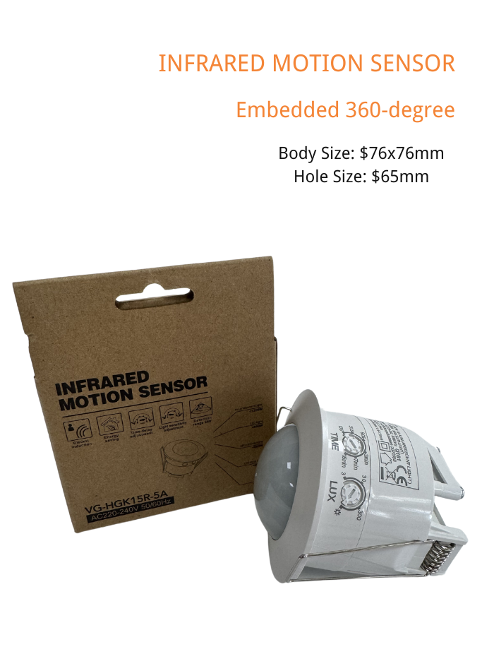 360° Infrared Motion Sensor Switch for energy-efficient lighting in Kuwait homes and offices