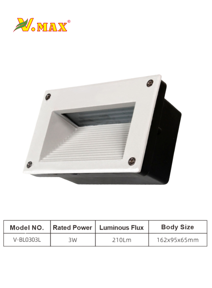 LED ground footlight embedded corridor wall corner light stair step light ,WW Colour