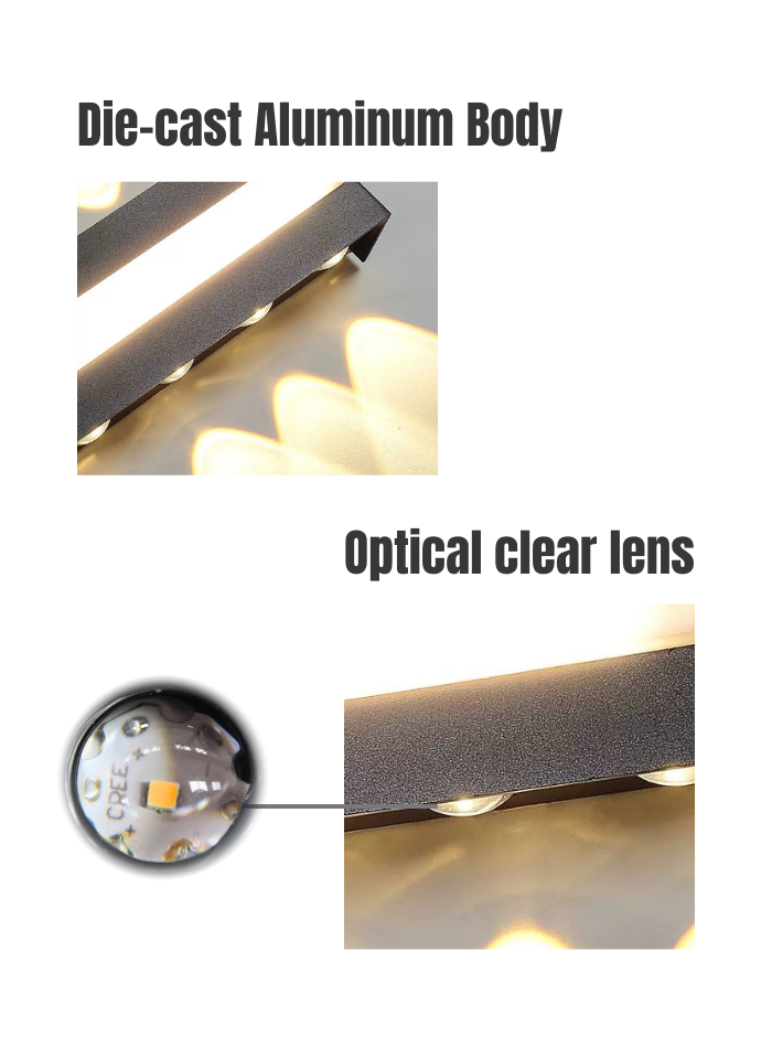 Wall Light Outdoor LED Waterproof IP65 Garden Patio Courtyard Balcony Villa Hotel Decorative Aluminum Wall Lamp