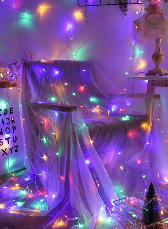 سلسلة أضواء خرافية بطول ٥٠ مترًا | مصابيح LED متعددة الألوان للديكور المنزلي والمناسبات