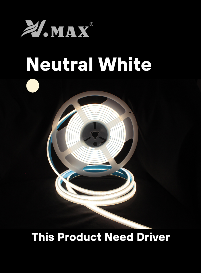 24V COB LED Strip Light, Waterproof, Solid Silicone, IP68, 5M/Roll, Anti-Glare, No flick