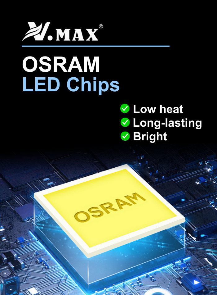 9W LED flood light with OSRAM chips and wide 120° beam angle for even indoor lighting