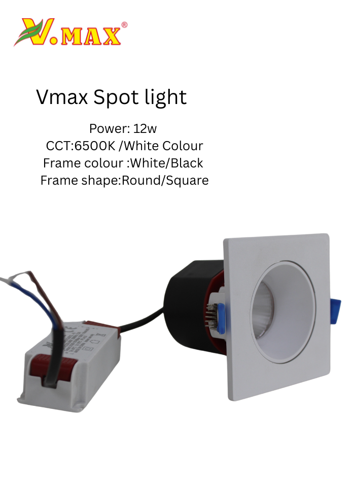 Vmax LED Anti-Glare Spotlight, Recessed, 75mm Cut-Out