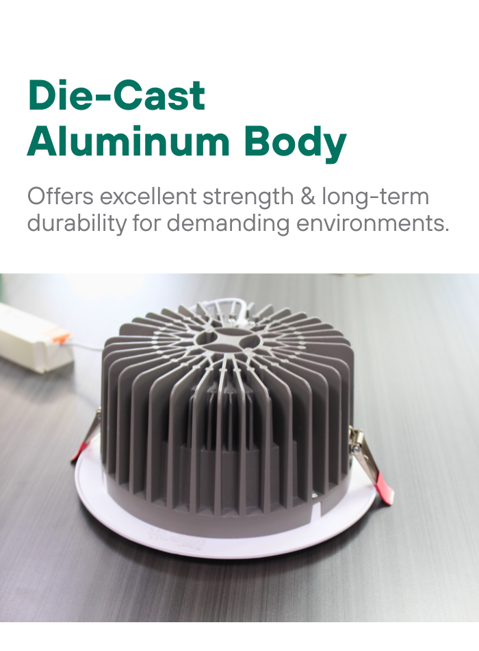 مصباح Vmax COB Downlight 8 بوصة 60 واط - إضاءة تجارية عالية الطاقة مدمجة