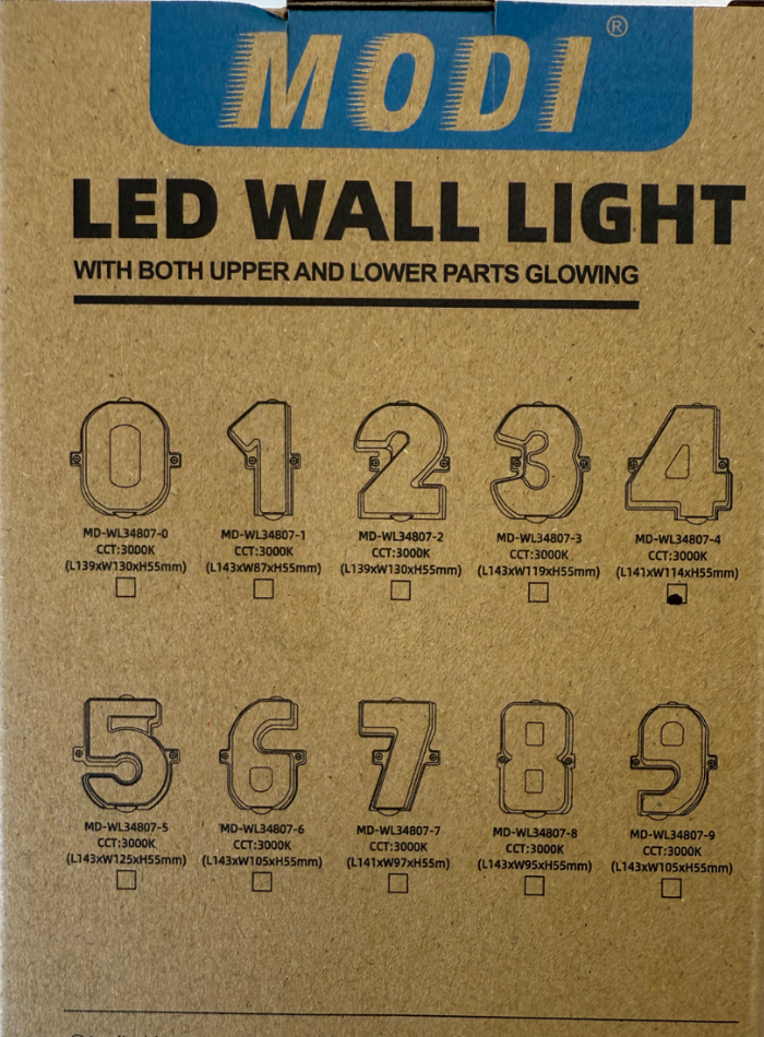 Outdoor Waterproof LED House Number Light 7W | Warm White 3000K