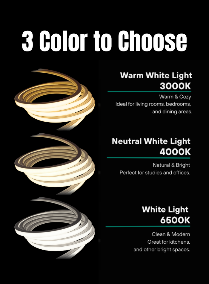 شريط إضاءة LED - إضاءة LED 220 فولت للاستخدام الداخلي والخارجي - 50 مترًا/لفة