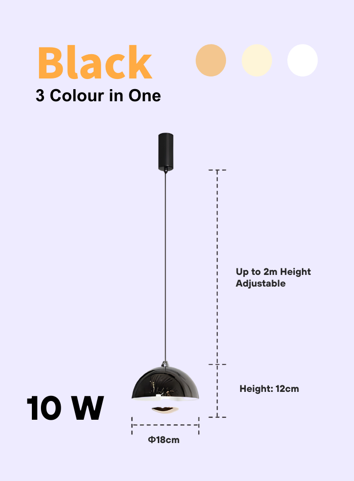 Hand-sensing Pendant Light for Bedroom, Dining Room, Bar, and Hotel — Adjustable Up-and-Down Bedside Mini Pendant Lamp