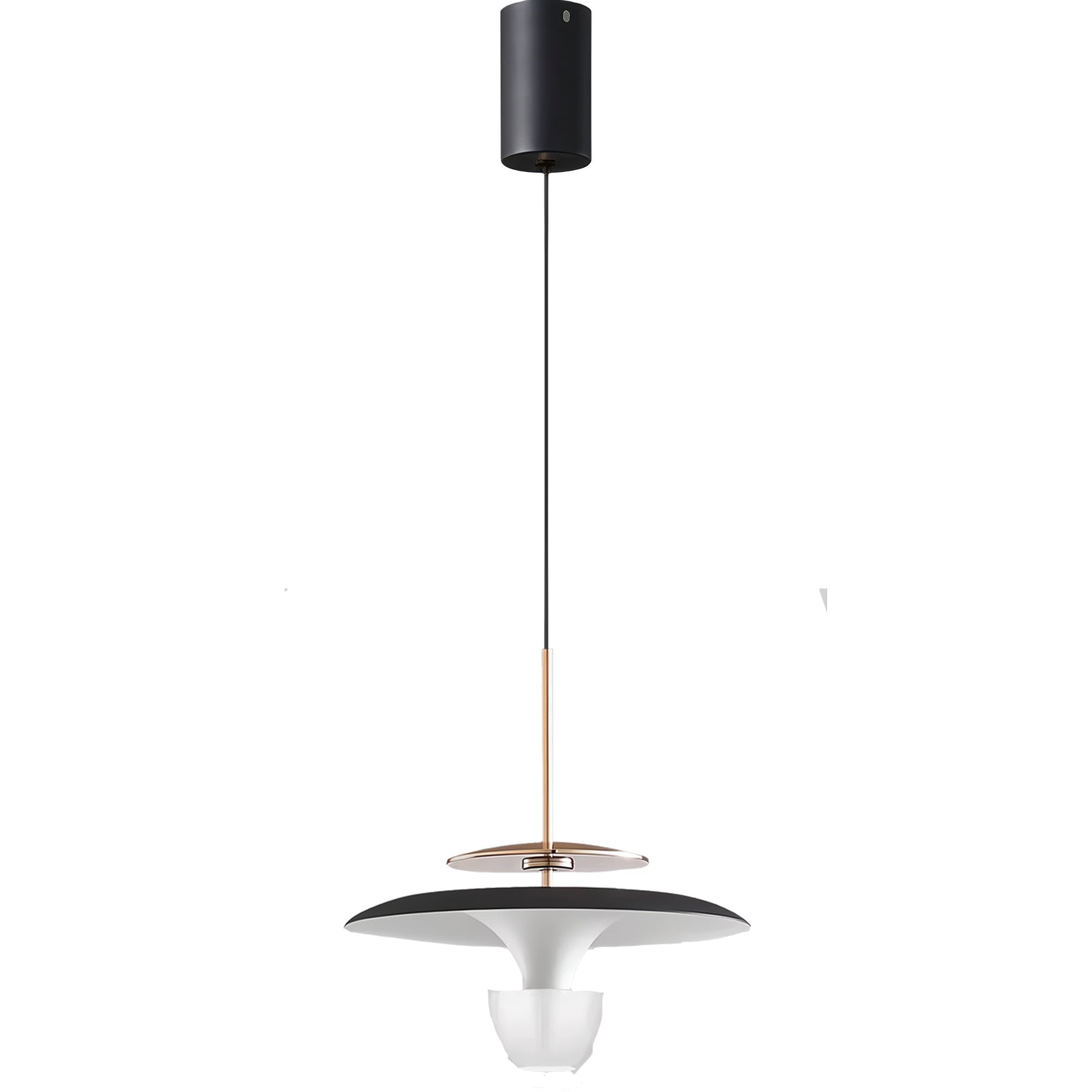 Sleek white pendant light with clean design – perfect for modern bedrooms and kitchens
