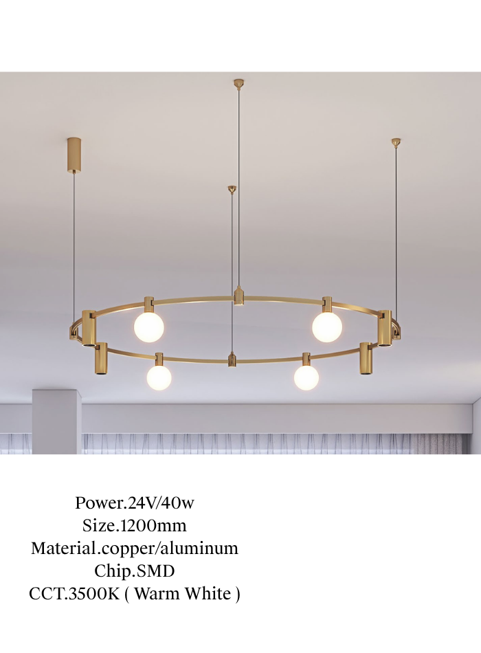 120cm brass ring chandelier dimensions and specifications for modern dining lighting in Kuwait