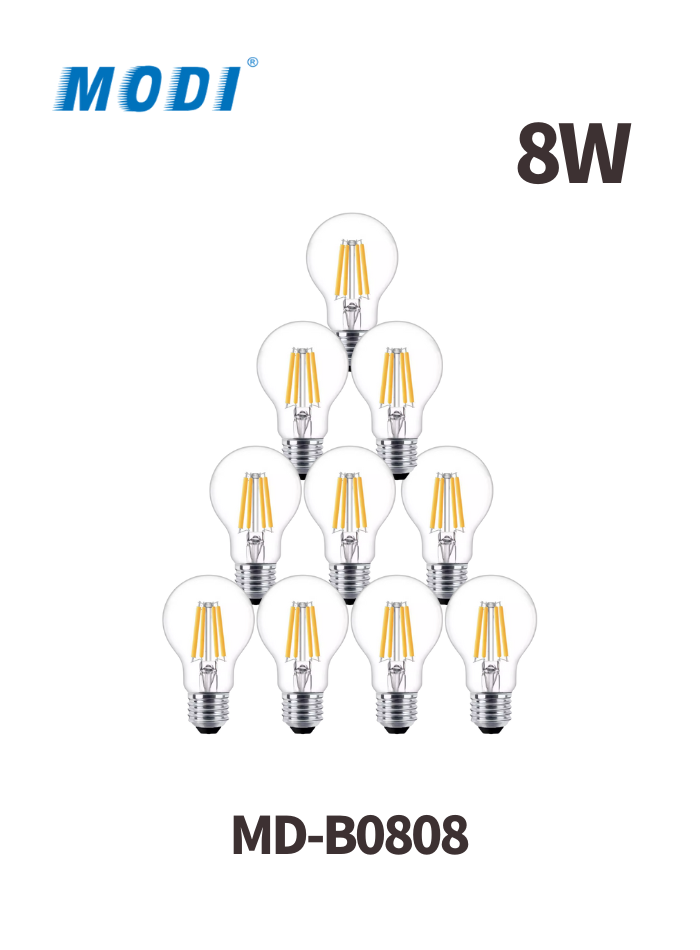 8W Clear Lamp providing warm LED light for bedrooms, living rooms, and restaurants, fast delivery Kuwait