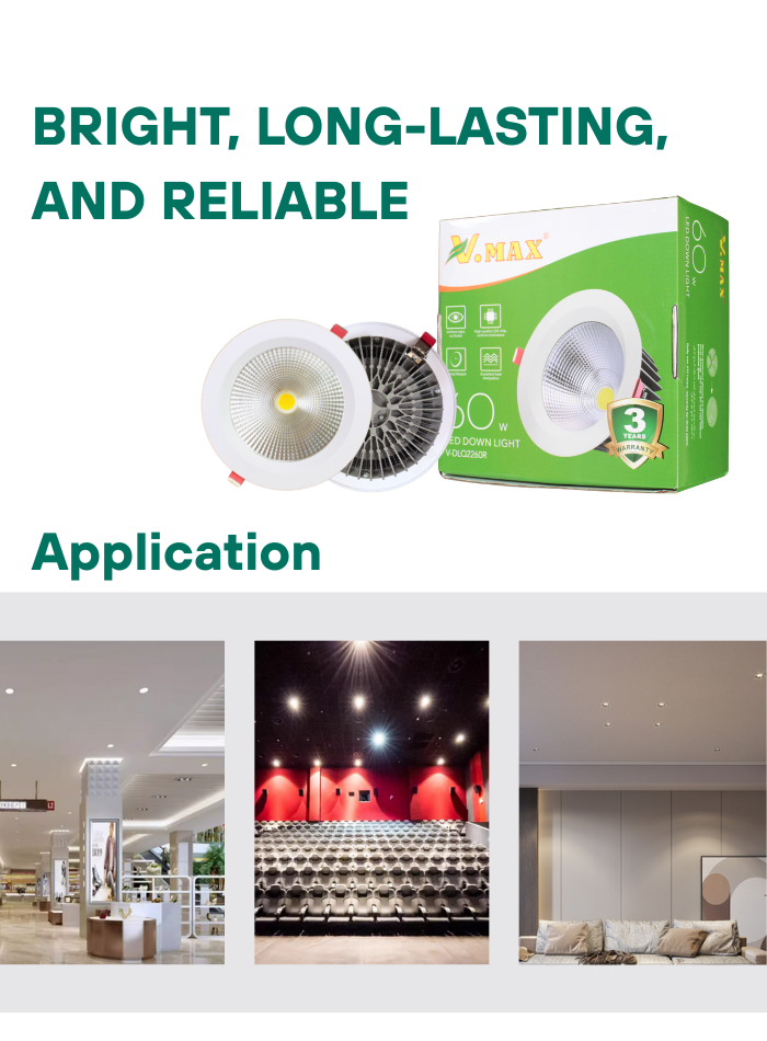 8-inch COB LED downlight with Φ215mm cutout for commercial lighting projects