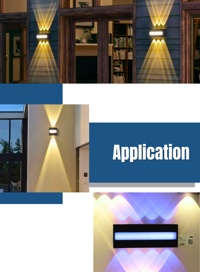 IP65 waterproof LED wall light for courtyard, terrace, or exterior walls