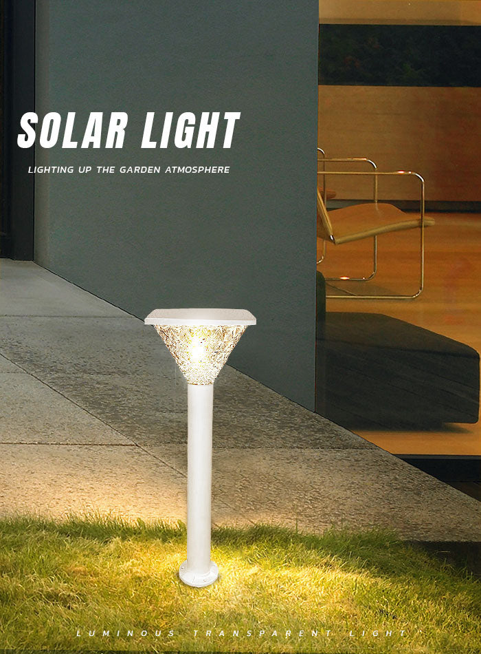 Decorative solar-powered LED garden lamp with 12-hour runtime, perfect for outdoor use in Kuwait.