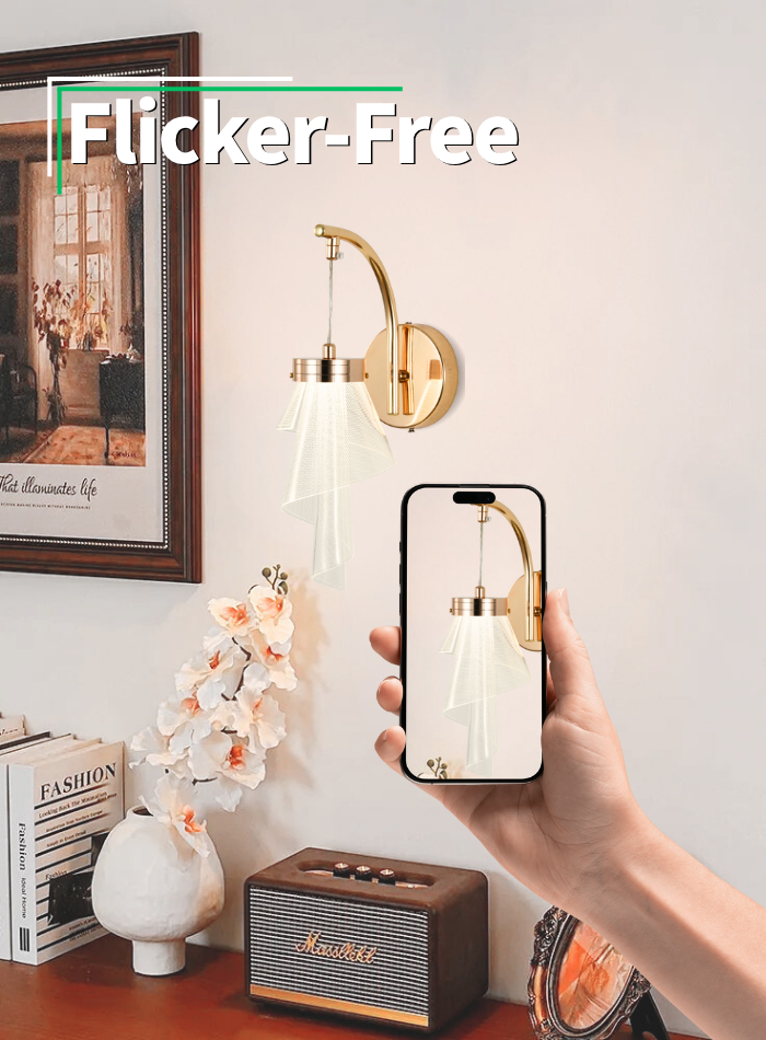 Flicker-free LED Wall Light with soft and stable lighting for eye comfort in Kuwait