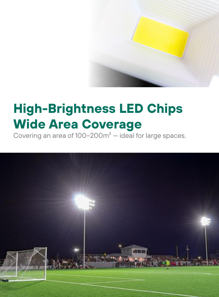 كشاف LED عالي الطاقة IP66 - إضاءة خارجية للفلل ومواقع البناء والملاعب الرياضية