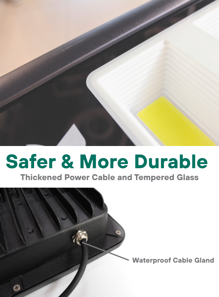 كشاف LED عالي الطاقة IP66 - إضاءة خارجية للفلل ومواقع البناء والملاعب الرياضية