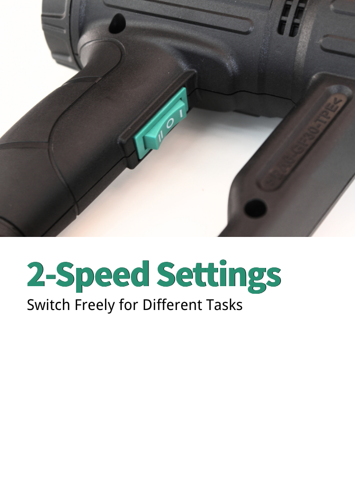 Heat gun with 2 temperature settings for different tasks
