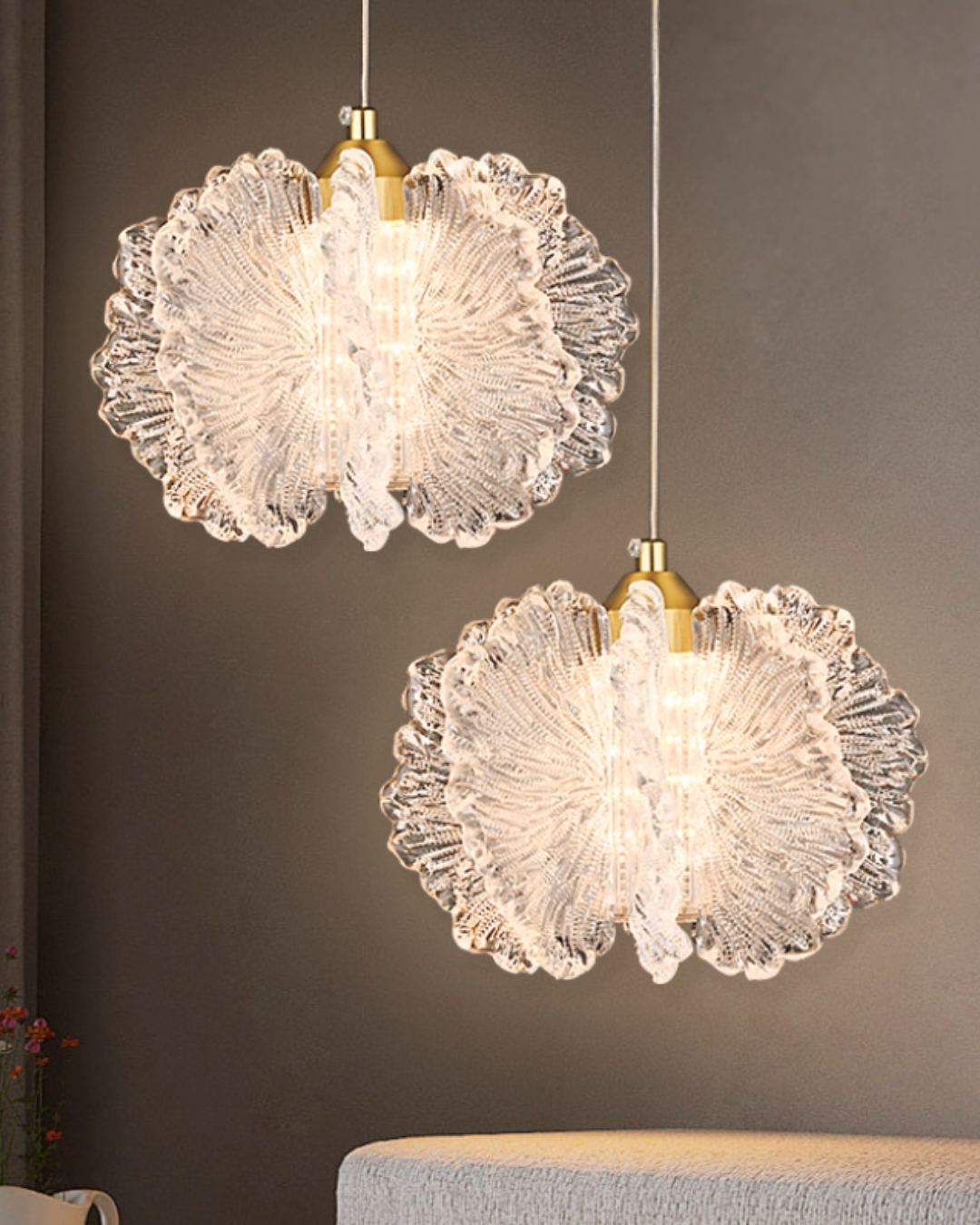 Modern indoor pendant light for bedrooms and corridors with three switchable colors