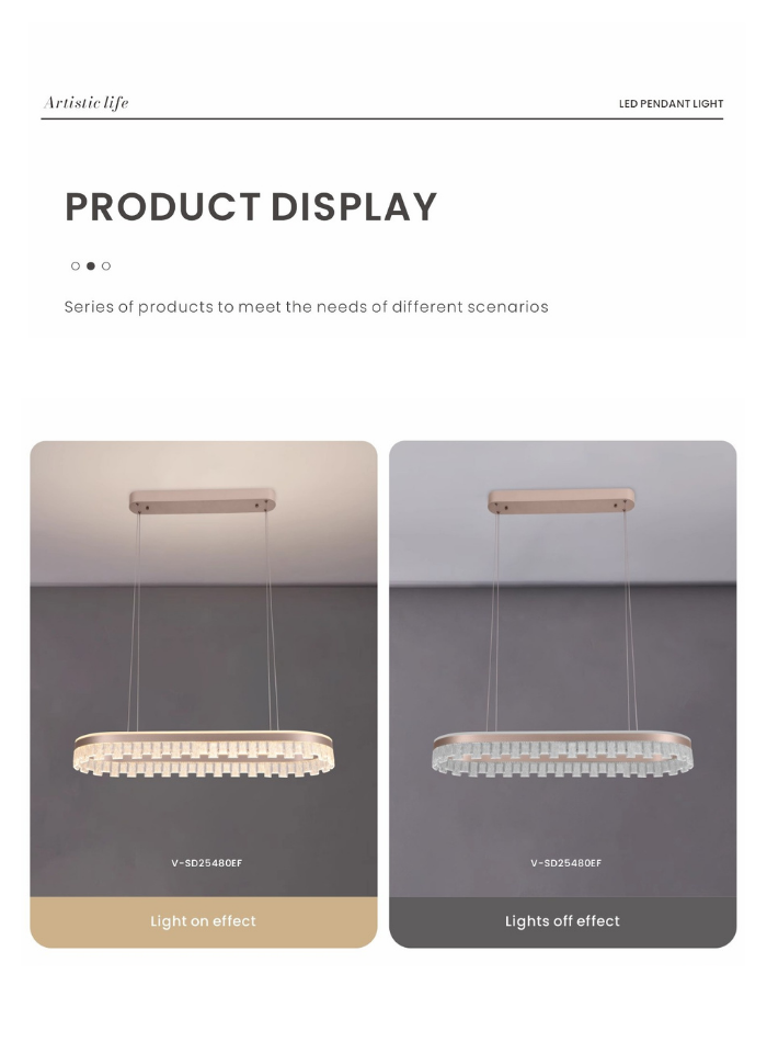 Modern LED pendant light providing soft, bright light that is gentle on the eyes, ideal for home lighting in Kuwait.