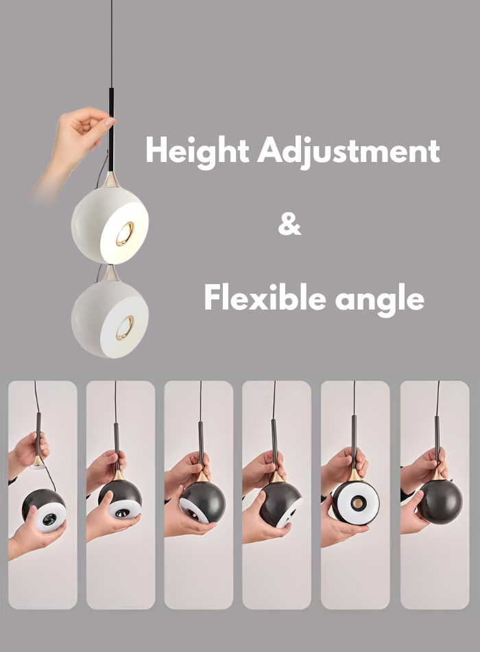 Magnetic adjustable pendant lighting for modern bedroom décor in Kuwait