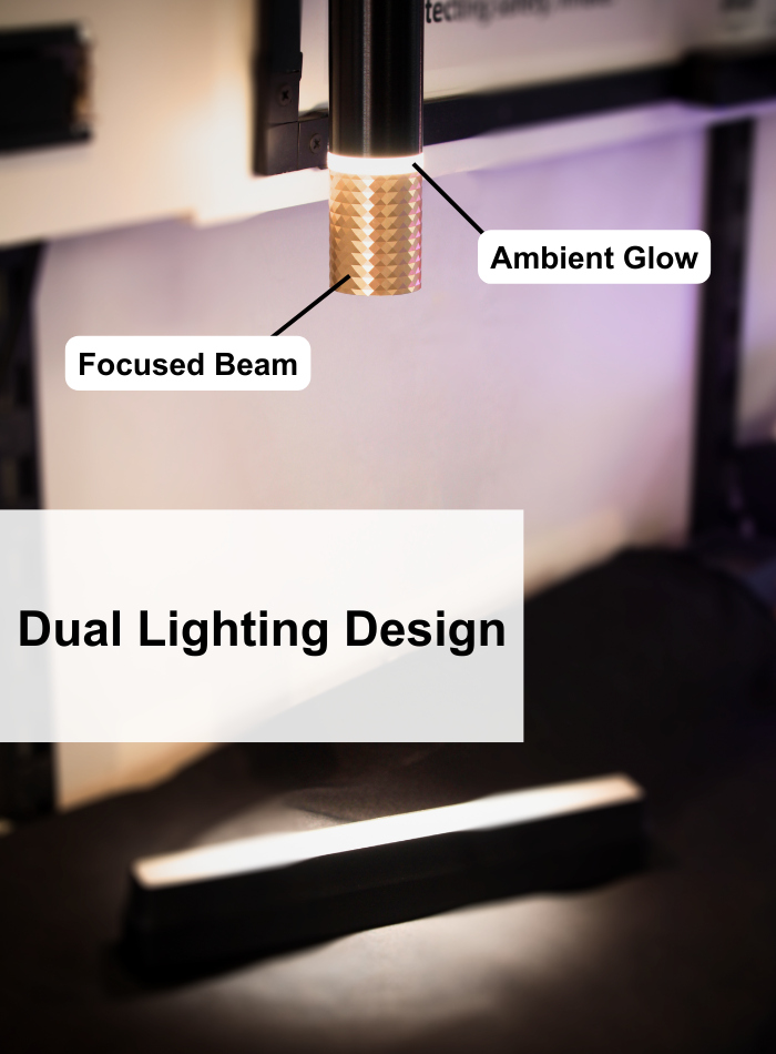 Magnetic pendant light with dual up and down lighting, anti-glare, high CRI, perfect for home lighting.