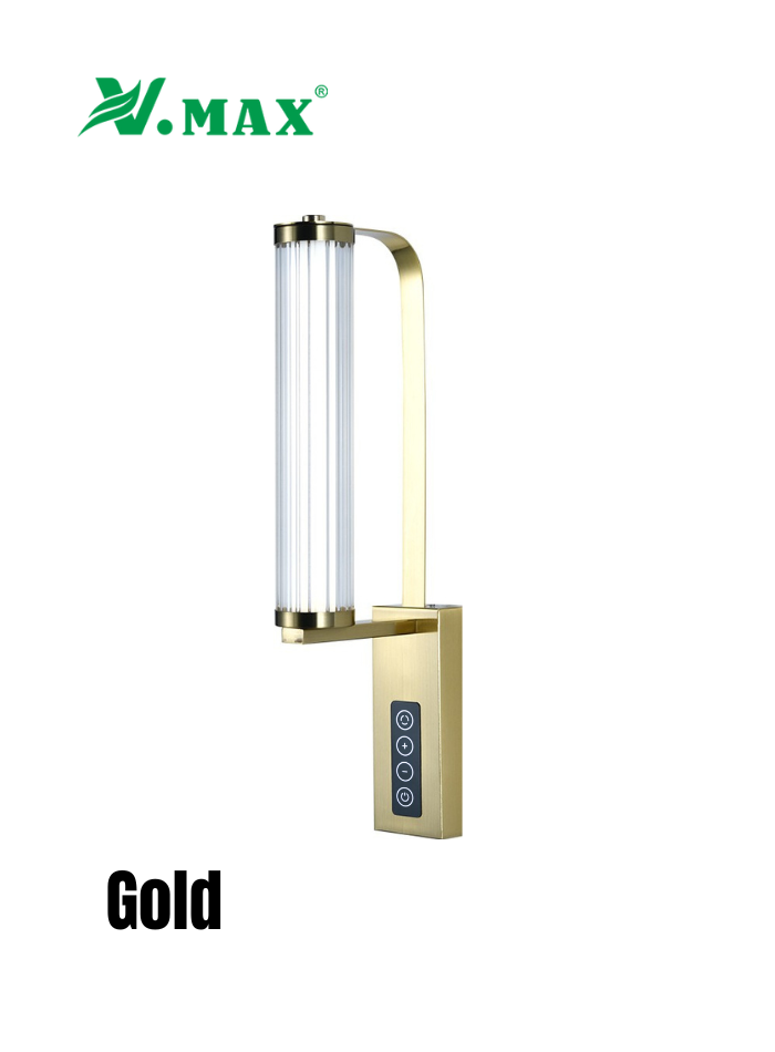 Elegant gold LED wall light 8W with touch control for modern interiors and soft lighting