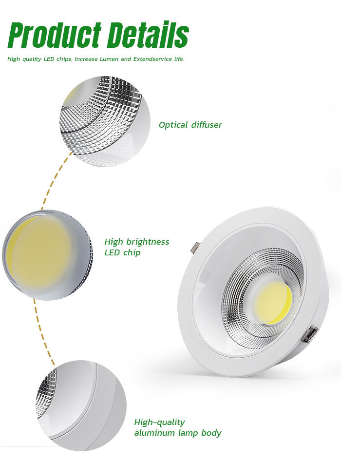 Modern LED downlight in Kuwait – natural white, warm white, cool white lighting for residential and commercial spaces