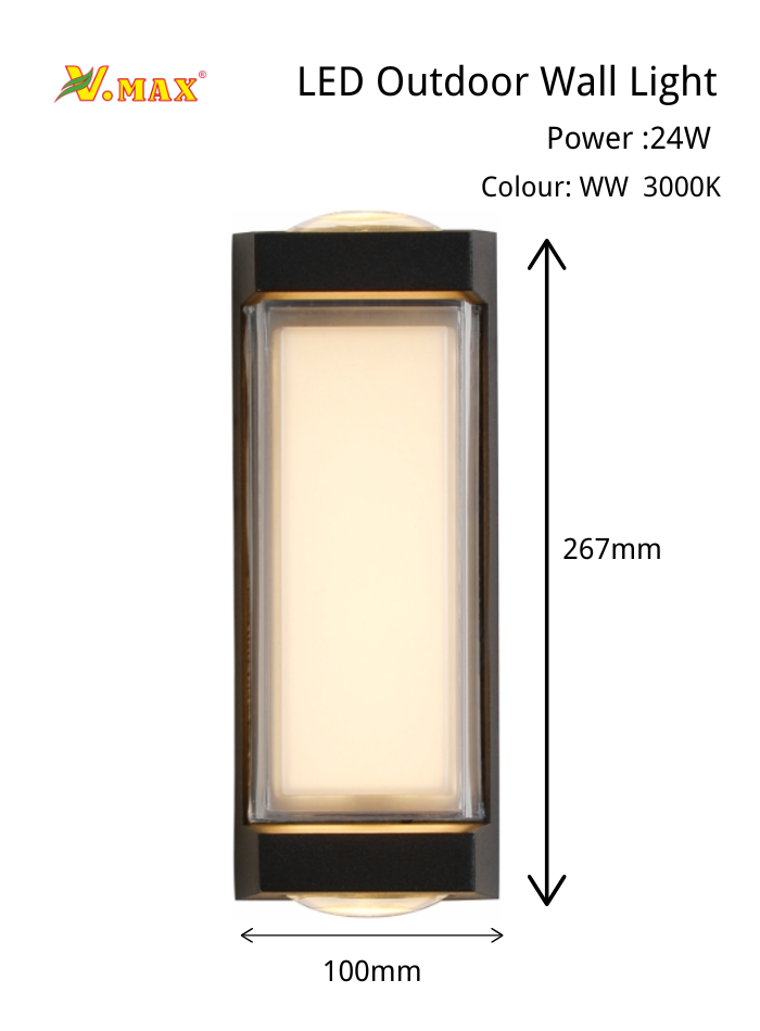 Modern LED outdoor wall lamp, waterproof and durable, perfect for villas, balconies, and courtyards in Kuwait. Energy-efficient and weather-resistant.