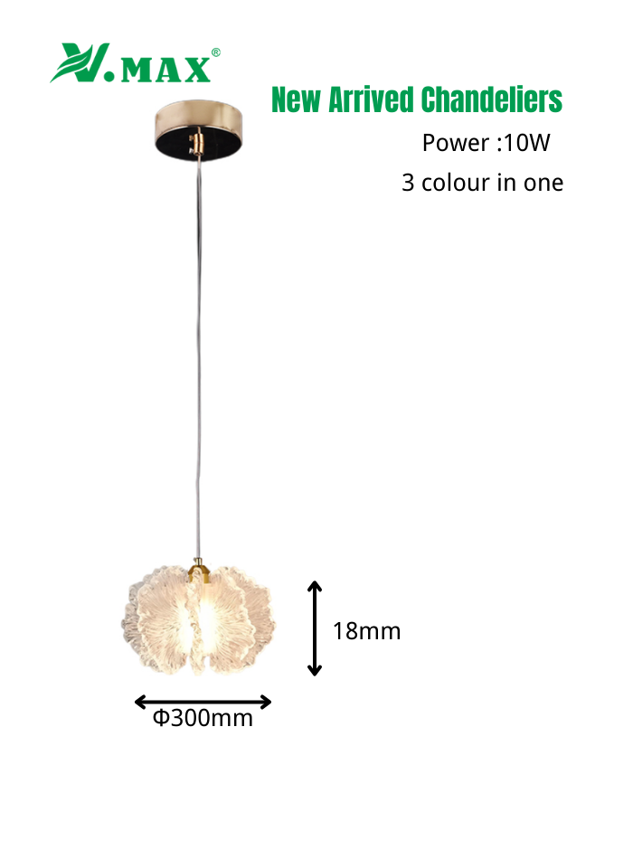 Modern pendant light for bedside, bedroom, and hallway with three colors