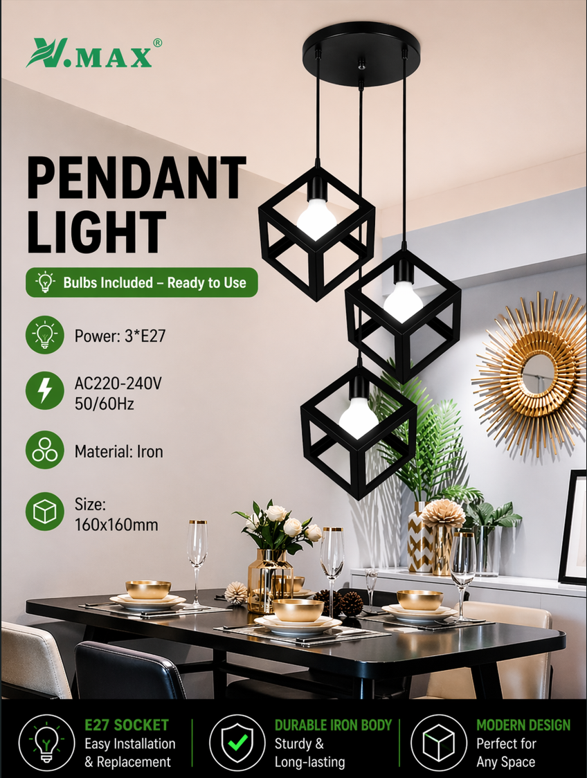 modern pendant light with bulbs included E27 hanging ceiling light for dining room and home lighting in Kuwait
