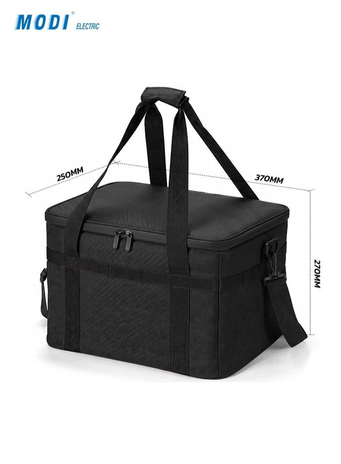 Black MODI cooler bag with 37 by 25 by 27 cm dimensions
