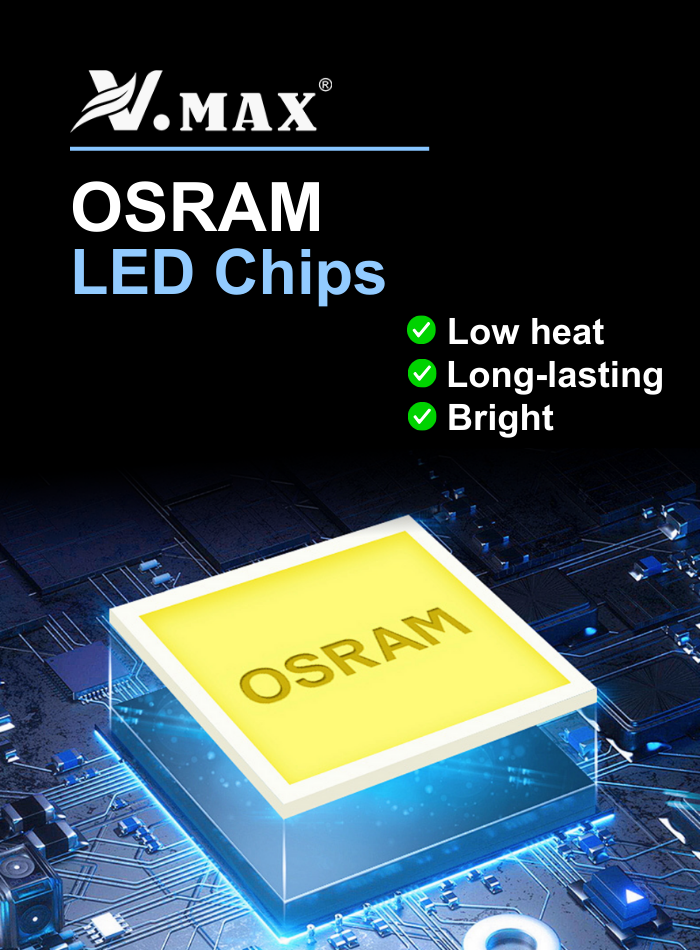 Slim magnetic LED floodlight with OSRAM chip, safe 48V, eye-friendly and long-lasting