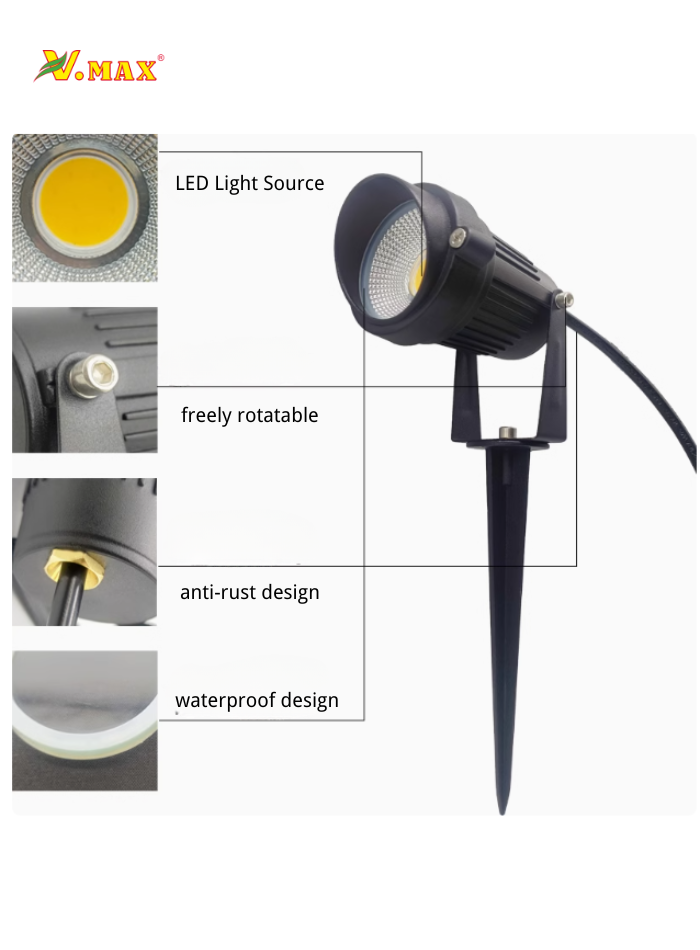 Durable ground garden light for outdoor landscaping in Kuwait