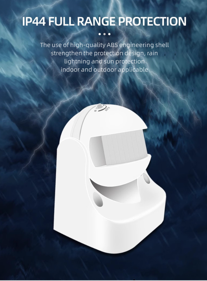 Outdoor 180° PIR motion sensor infrared detector for wall and villa entrances