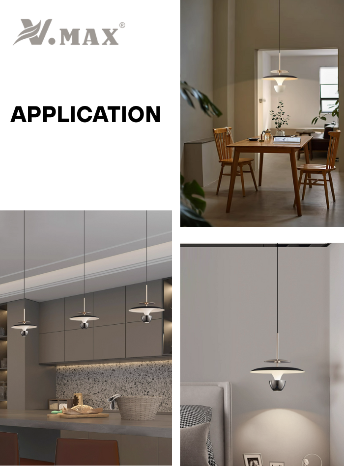 4000K neutral white pendant light with soft and comfortable illumination