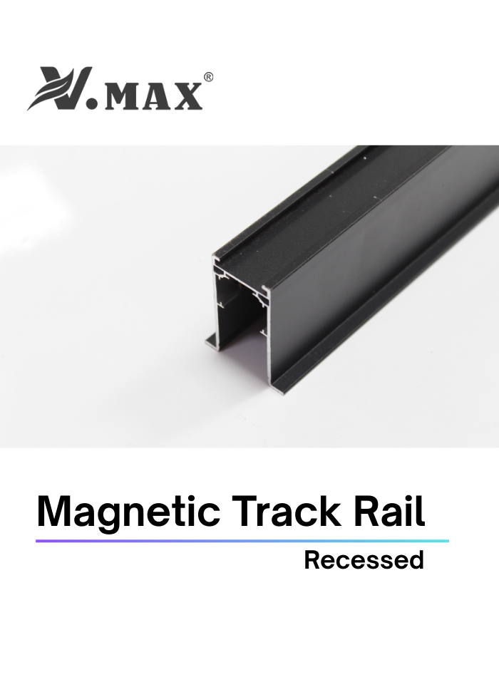 سكة إضاءة مغناطيسية مخفية للسقف، متوفرة بطول 2 متر و3 متر