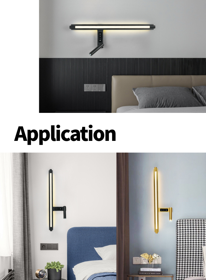 Sleek modern wall light with iron and silicone construction, perfect for creating ambient or focused lighting in living areas