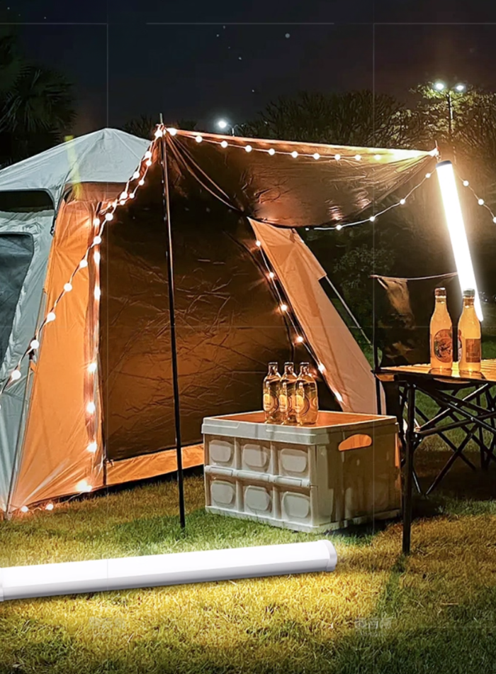 High-quality solar batten light in Kuwait, equipped with LiFePO4 battery, providing long-lasting illumination for homes and camping.