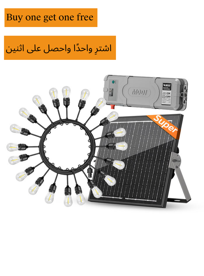 Eco-friendly solar-powered outdoor string lights, ideal for evening lighting and parties