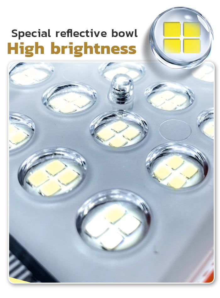 كشاف LED يعمل بالطاقة الشمسية عالي السطوع مع عدسات بصرية كبيرة لتغطية إضاءة أوسع