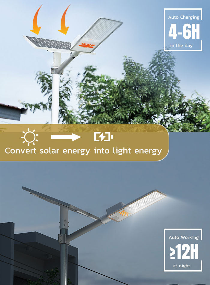 Solar Street Light in Kuwait for villas, gardens, and main streets with extra brightness and ≥12h lighting