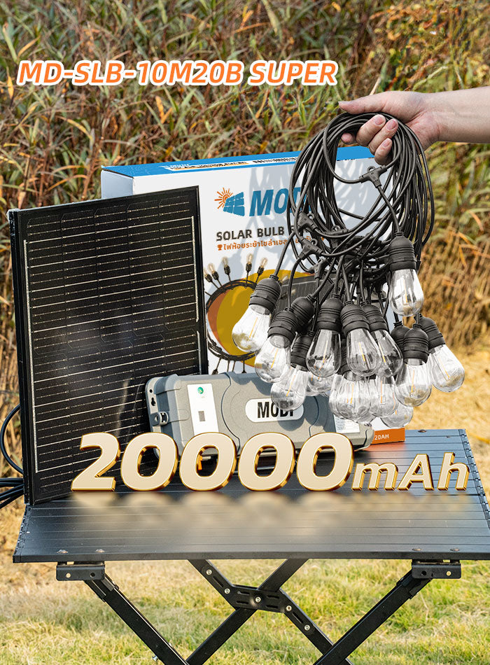 أضواء شمسية معلقة على شكل لمبات لساحة الحديقة الخارجية