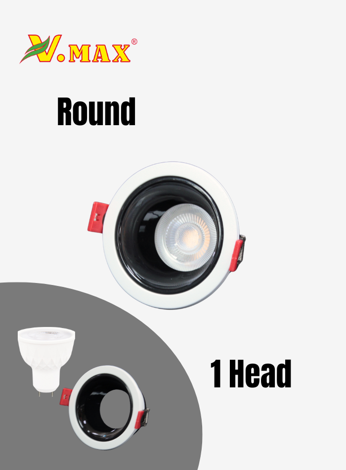 7cm round single head iron spot light fitting with lamp cup, easy to install, fast delivery.