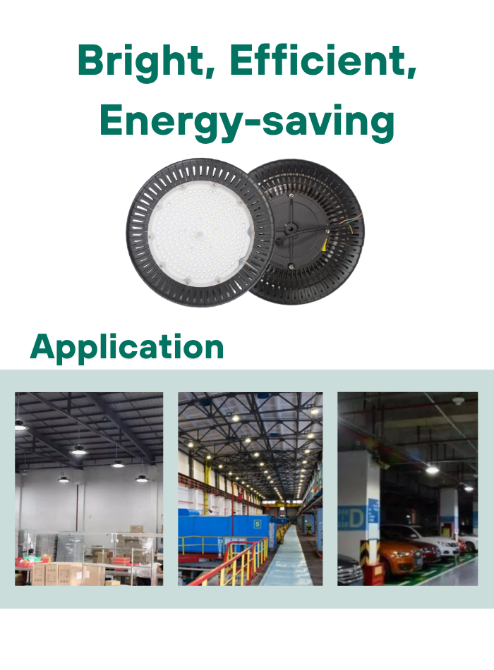 UFO industrial LED high bay light with 4000K and 6500K color temperature options