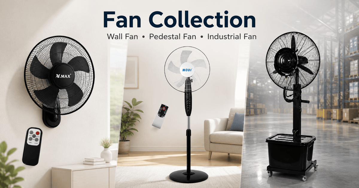Fan selection guide for different spaces in Kuwait