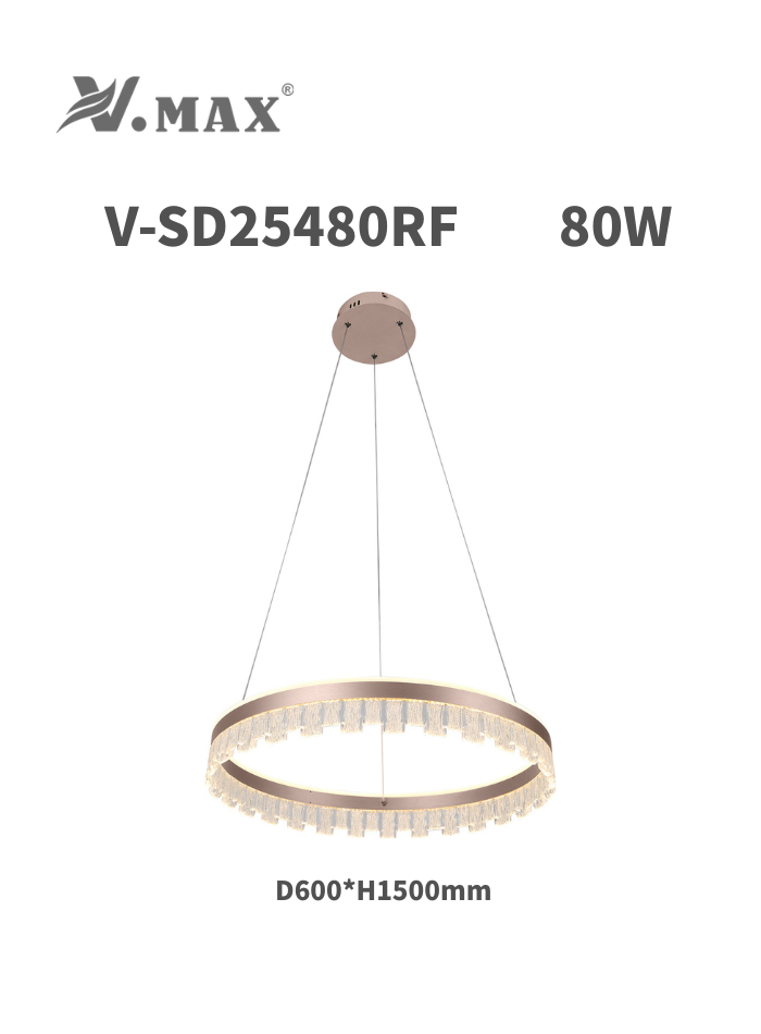 Modern LED Pendant Light for Living Room & Bedroom – 3 Color Modes, No Flicker, Soft Bright Lighting