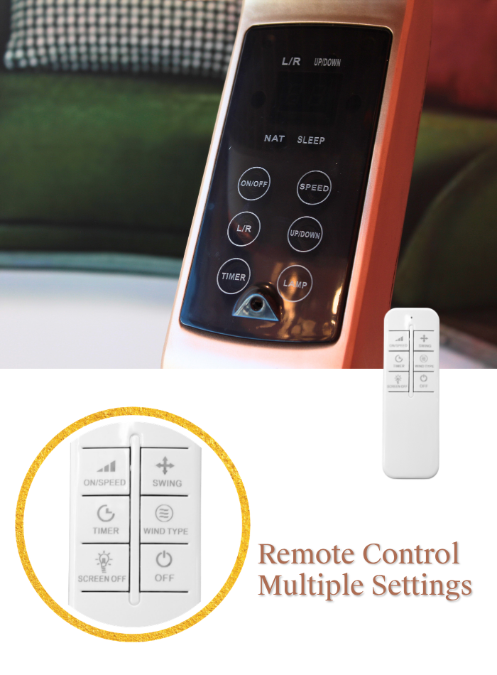 9 Speed Standing Fan with Remote Control | Quiet Pedestal Fan Kuwait